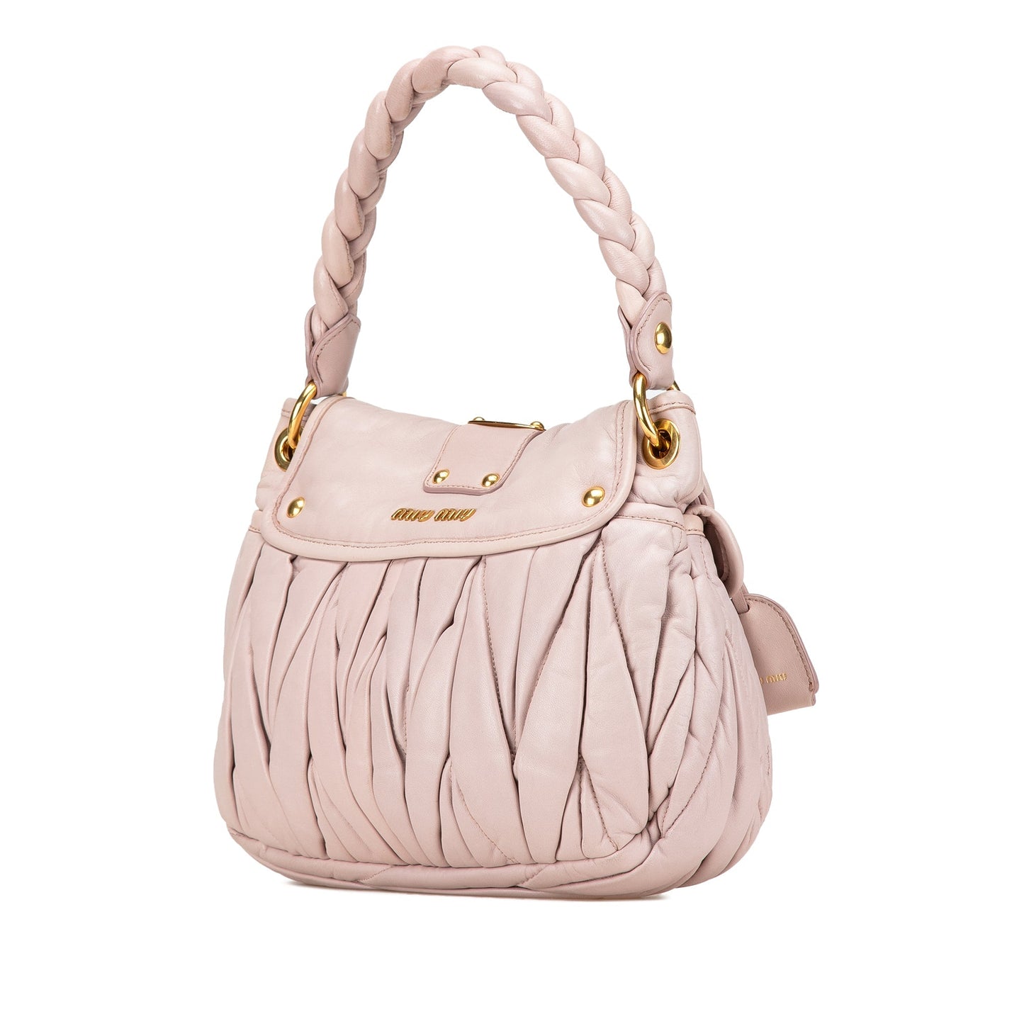 Miu Miu Matelasse Nappa Coffer Satchel Pink
