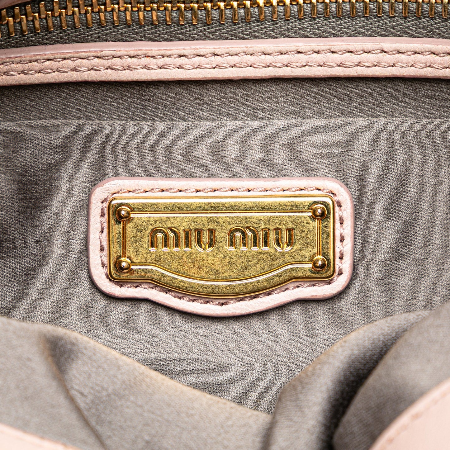 Miu Miu Matelasse Nappa Coffer Satchel Pink