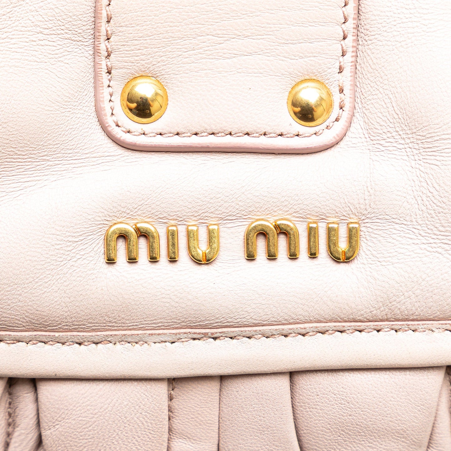 Miu Miu Matelasse Nappa Coffer Satchel Pink