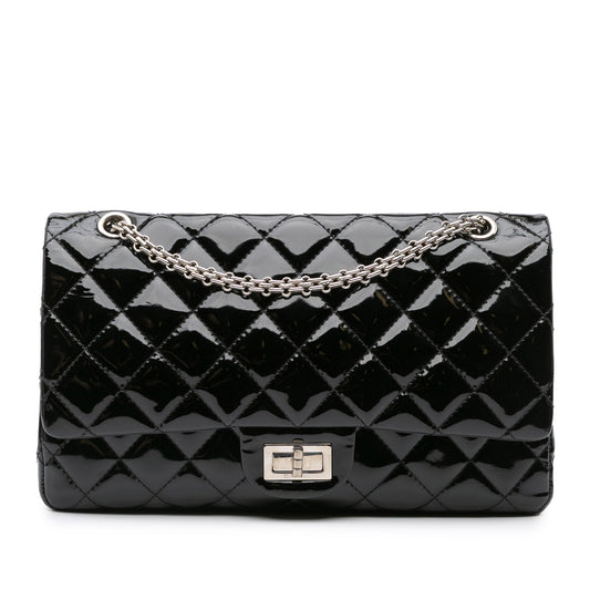 Chanel 2.55 Reissue Quilted Patent Double Flap 227 Black