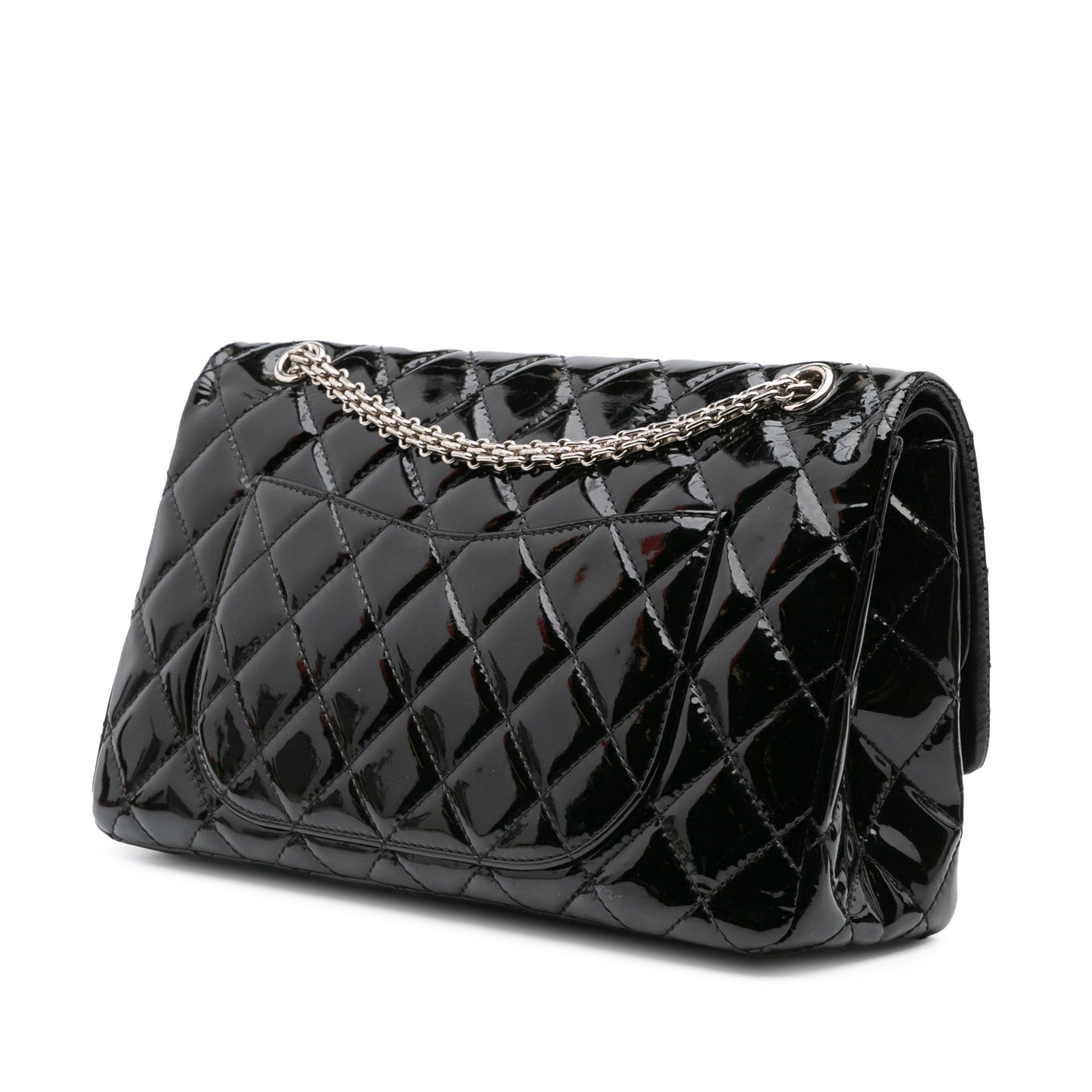 Chanel 2.55 Reissue Quilted Patent Double Flap 227 Black