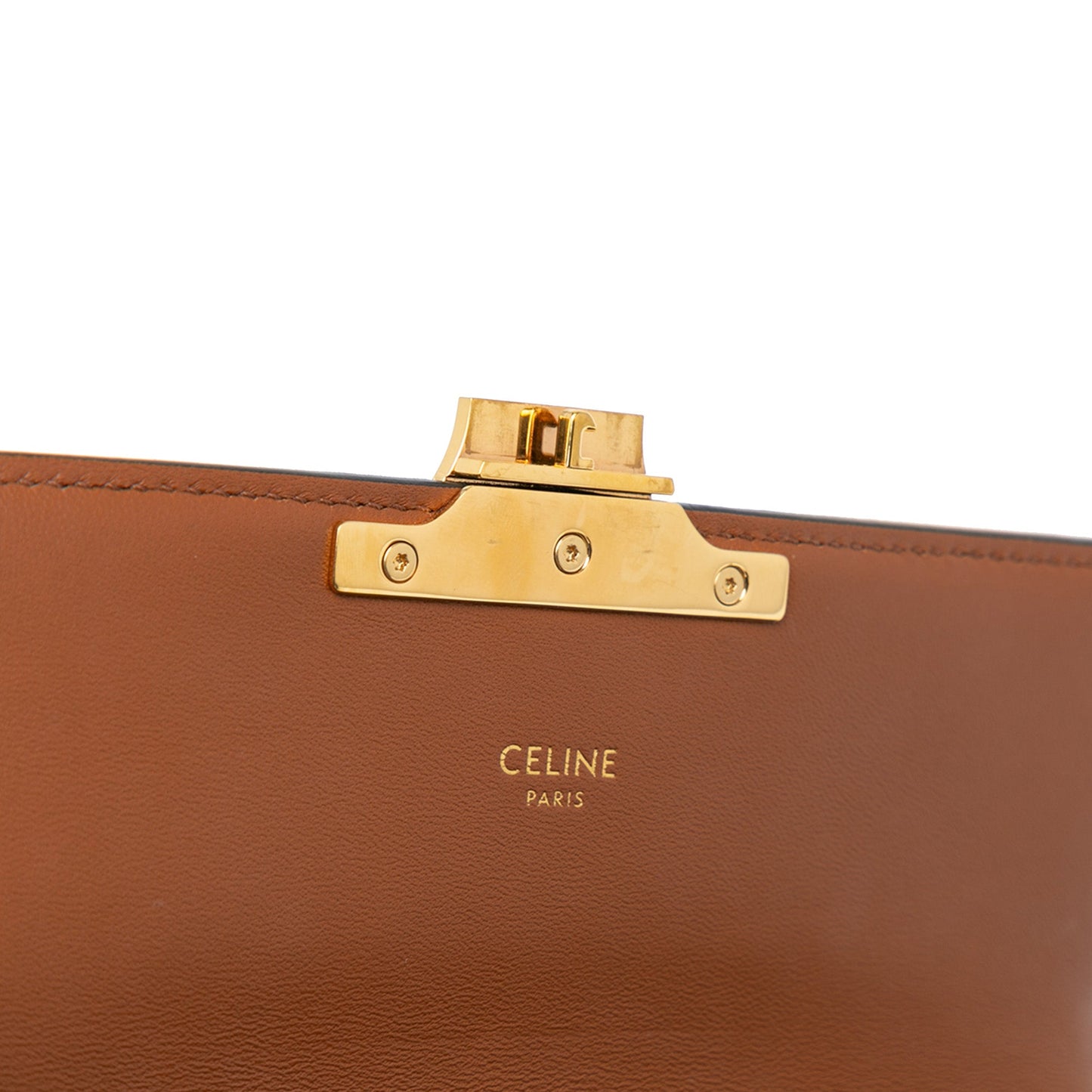 Celine Triomphe Coated Canvas Claude Shoulder Bag Brown