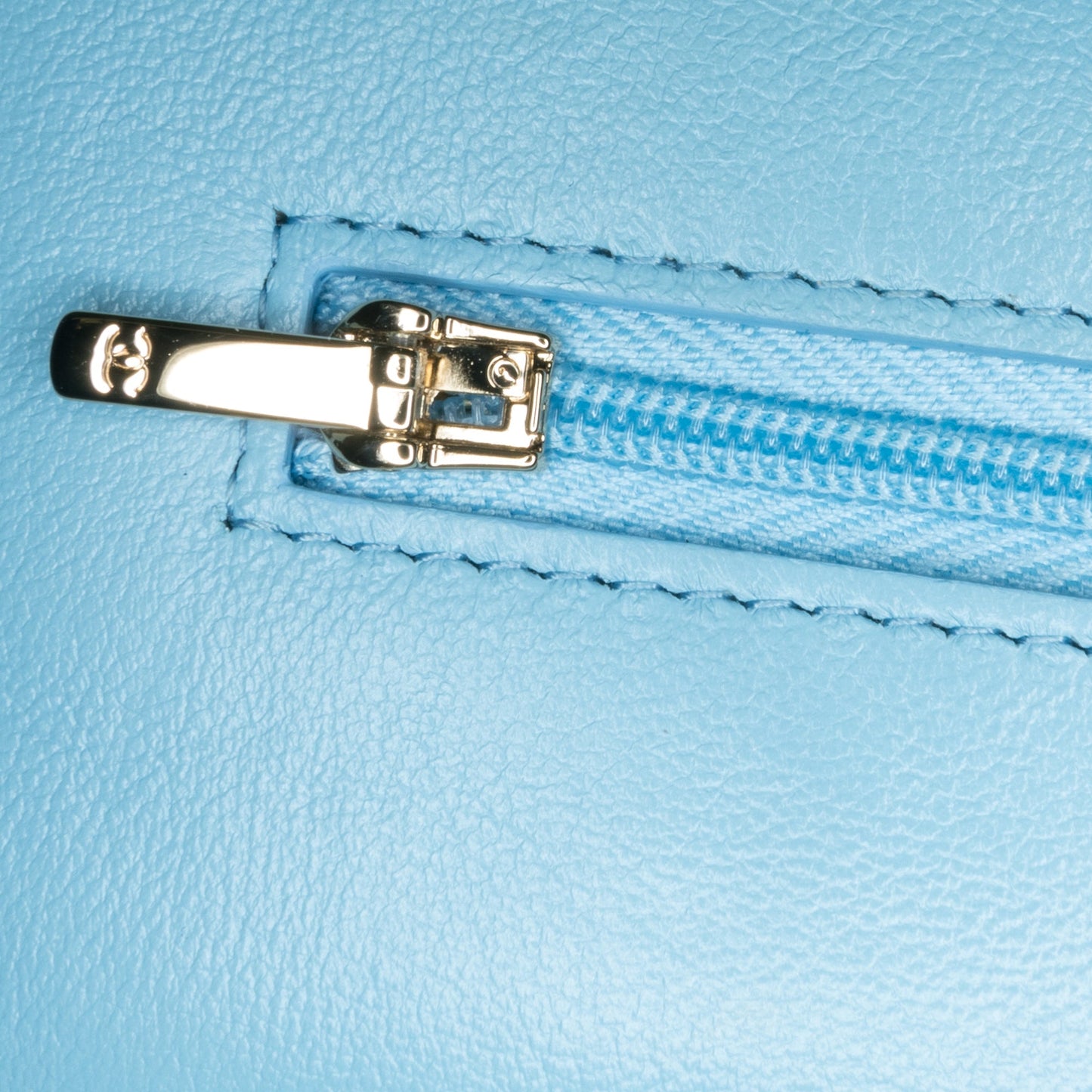Chanel Quilted Lambskin Candy Chain Wallet on Chain Blue