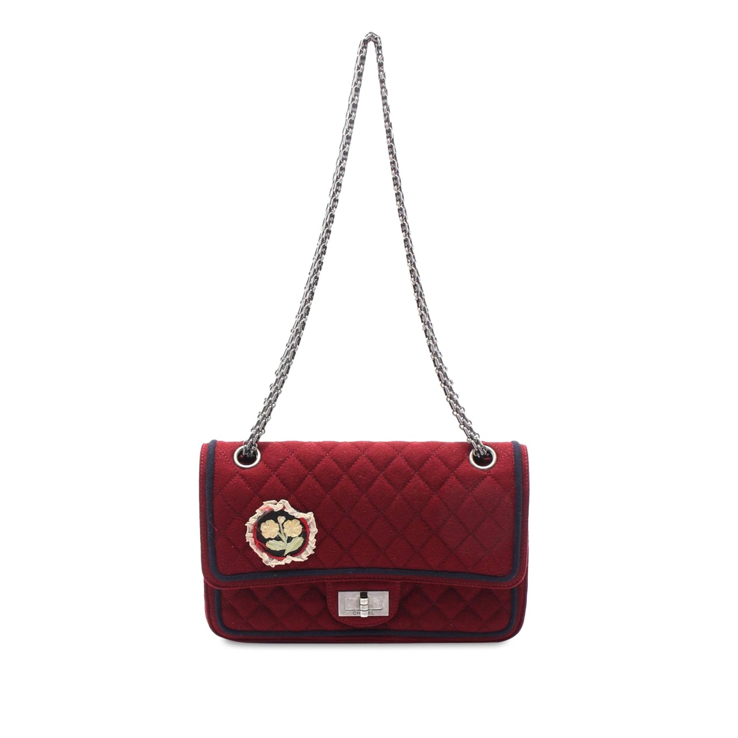 Chanel Paris-Salzburg Reissue 2.55 Quilted Wool Double Flap 225 Red