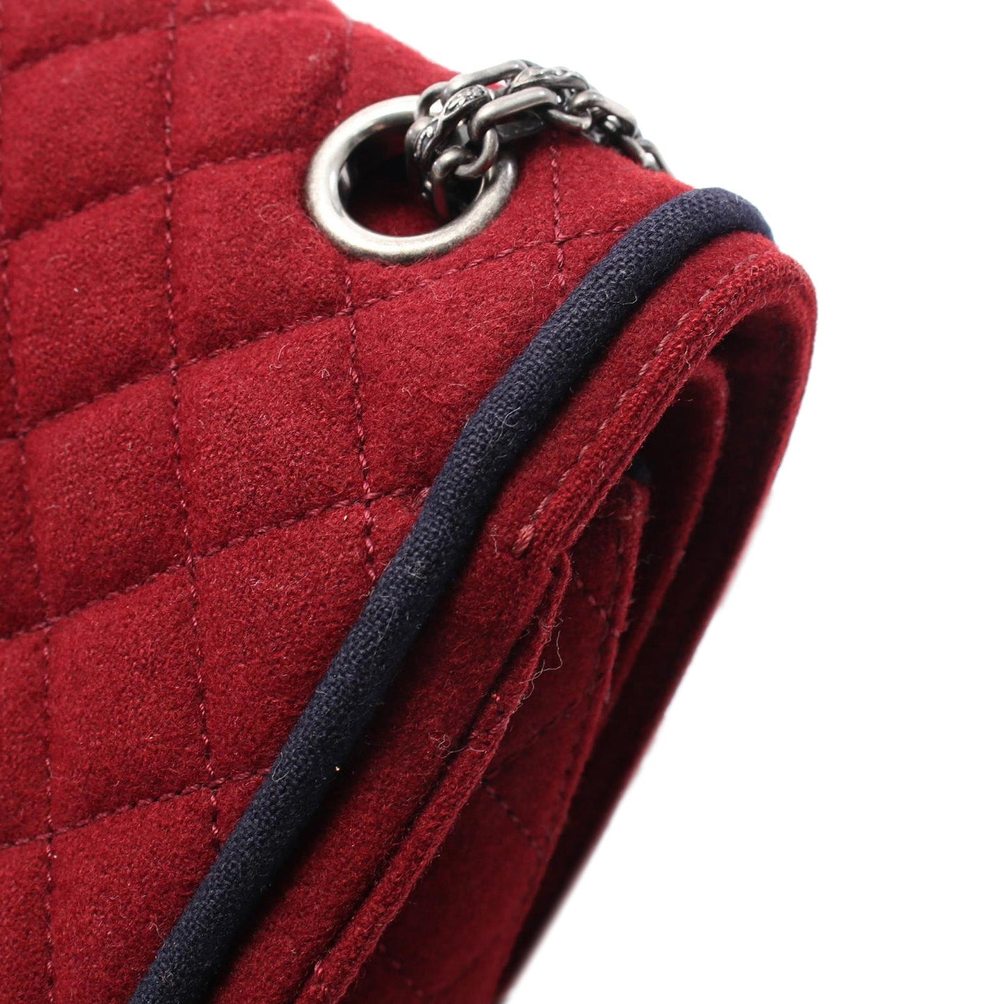 Chanel Paris-Salzburg Reissue 2.55 Quilted Wool Double Flap 225 Red