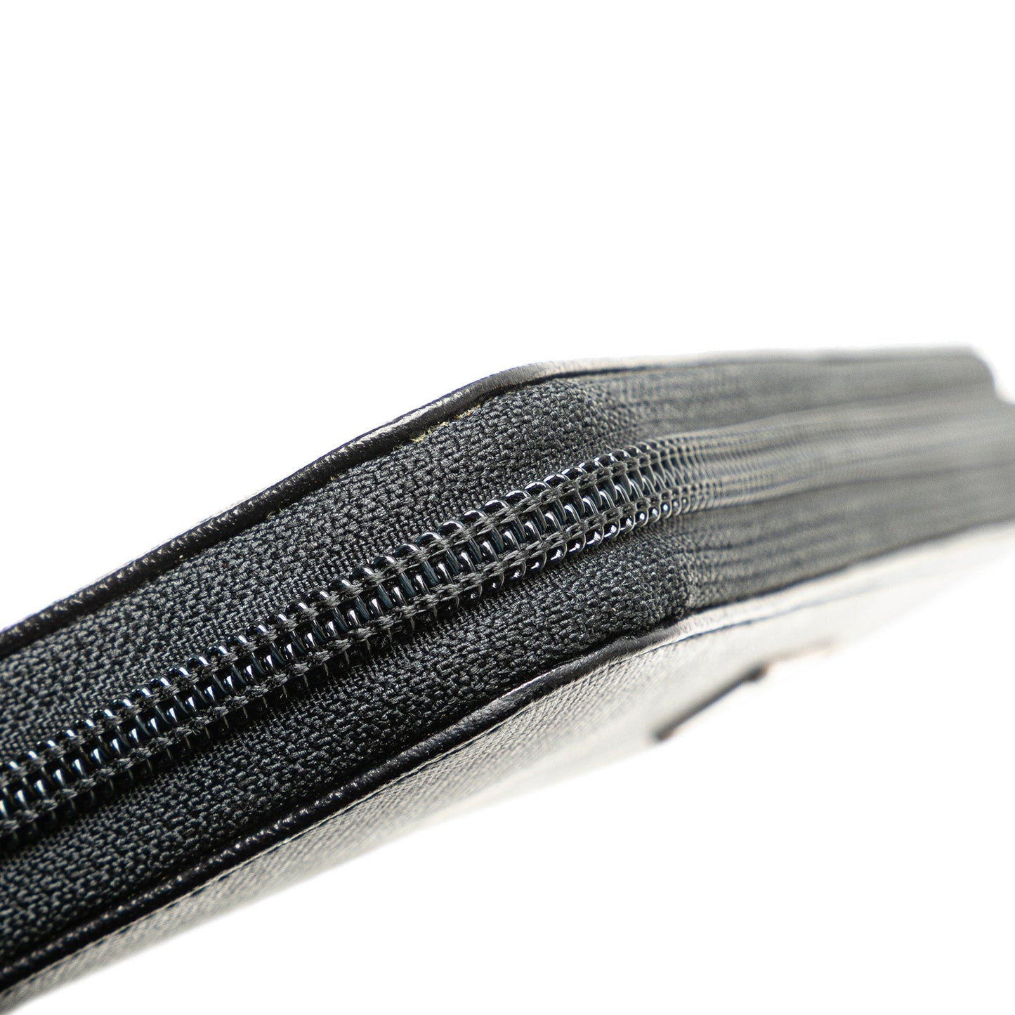 Prada Saffiano Zip Around Long Wallet Black