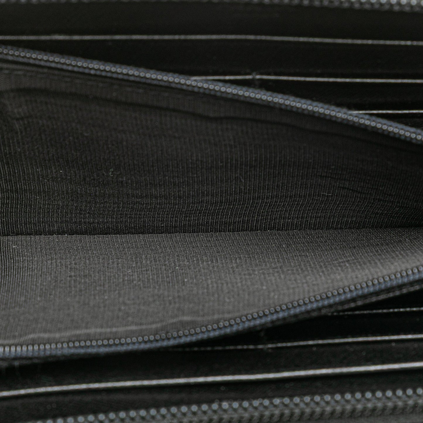 Prada Saffiano Zip Around Long Wallet Black