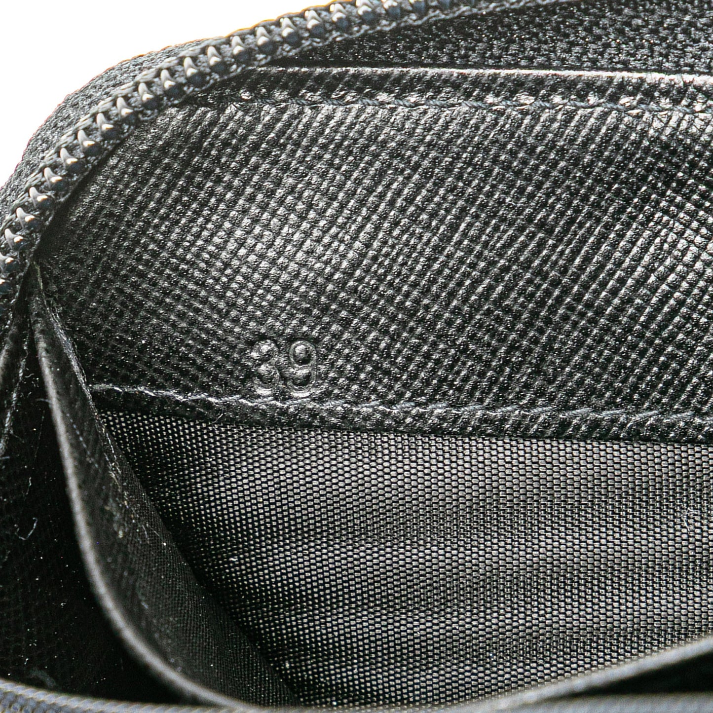 Prada Saffiano Zip Around Long Wallet Black