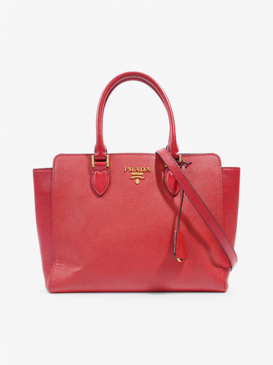 Prada Tote Red Saffiano Leather
