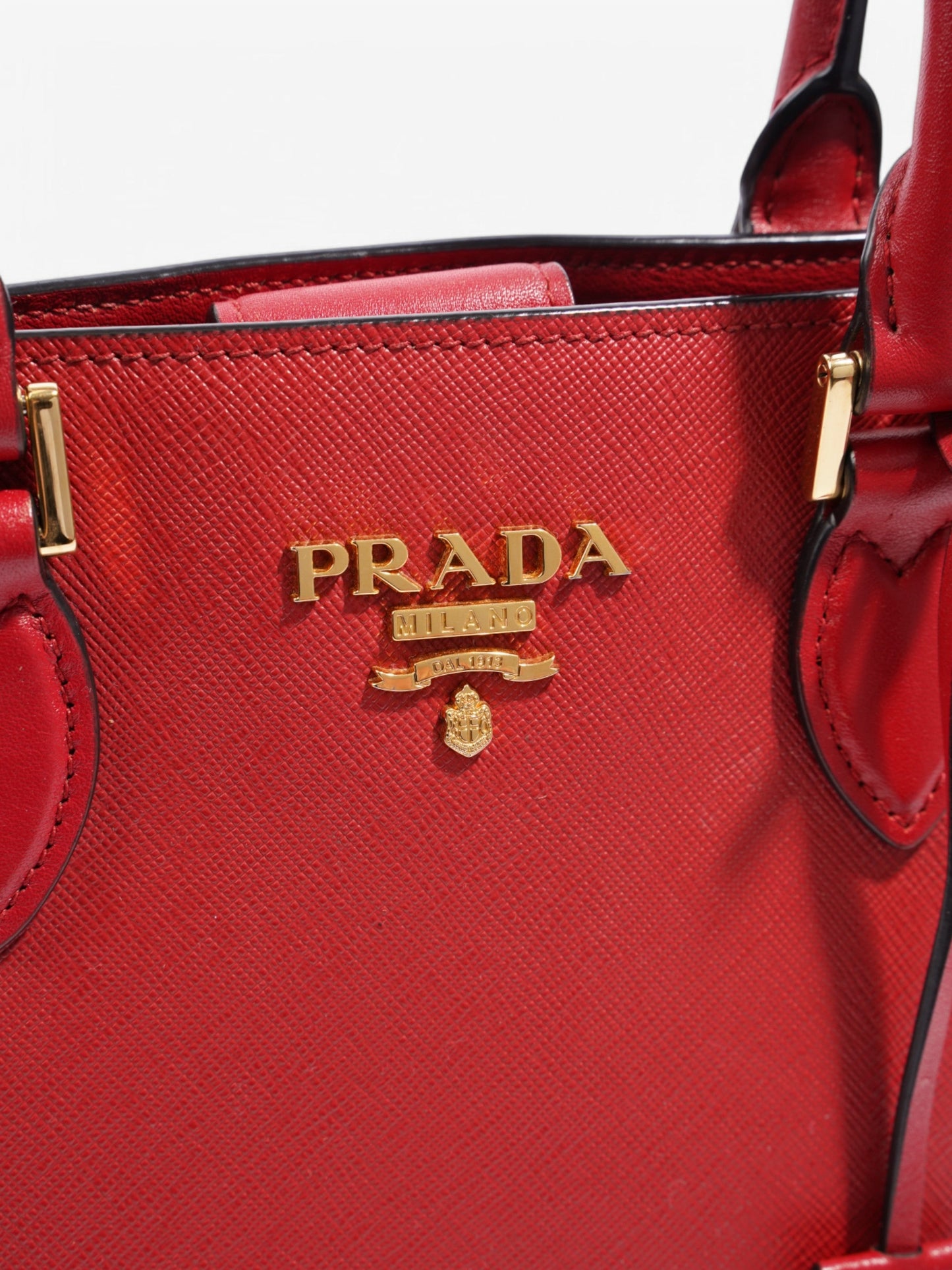 Prada Tote Red Saffiano Leather