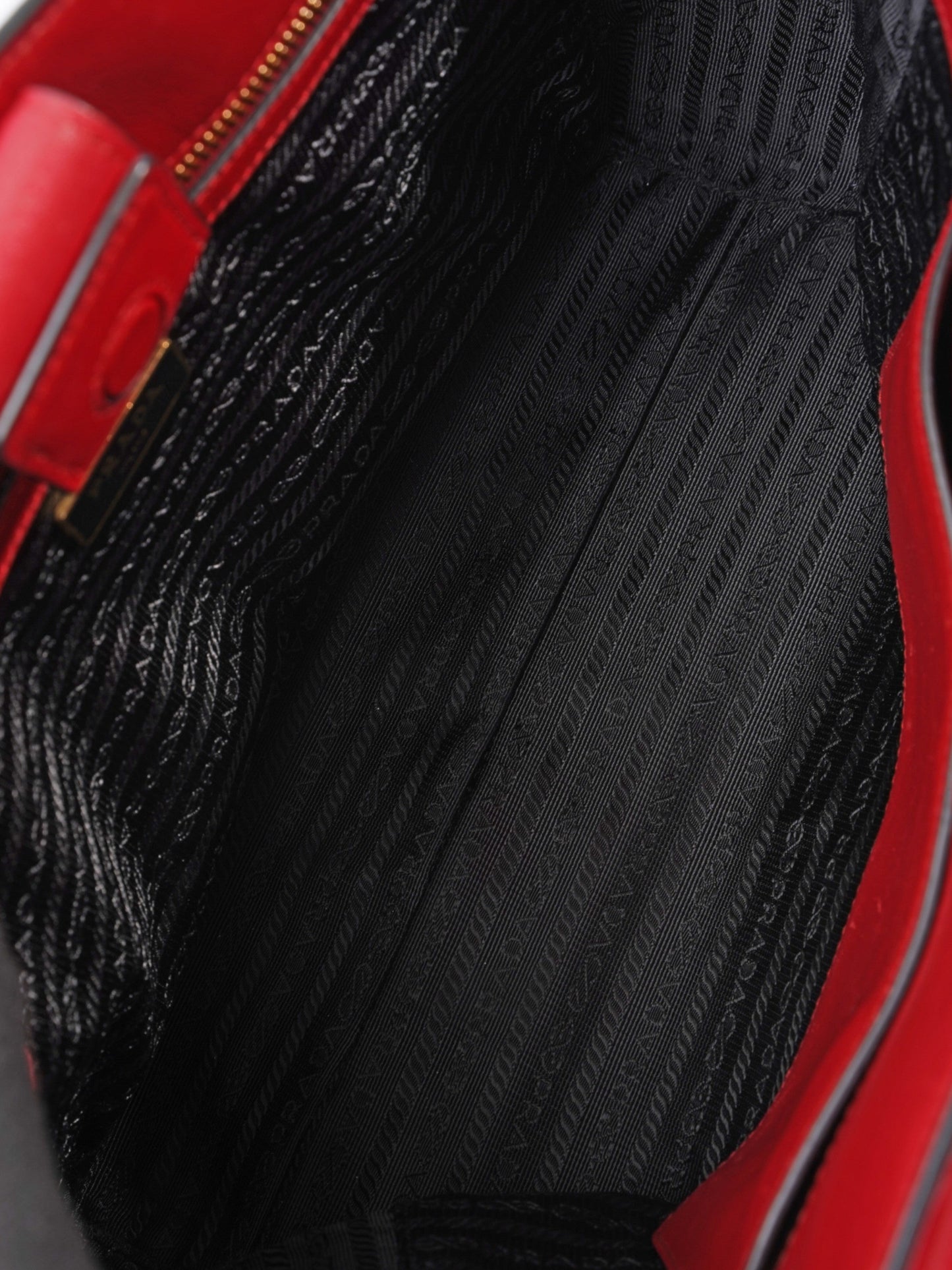 Prada Tote Red Saffiano Leather