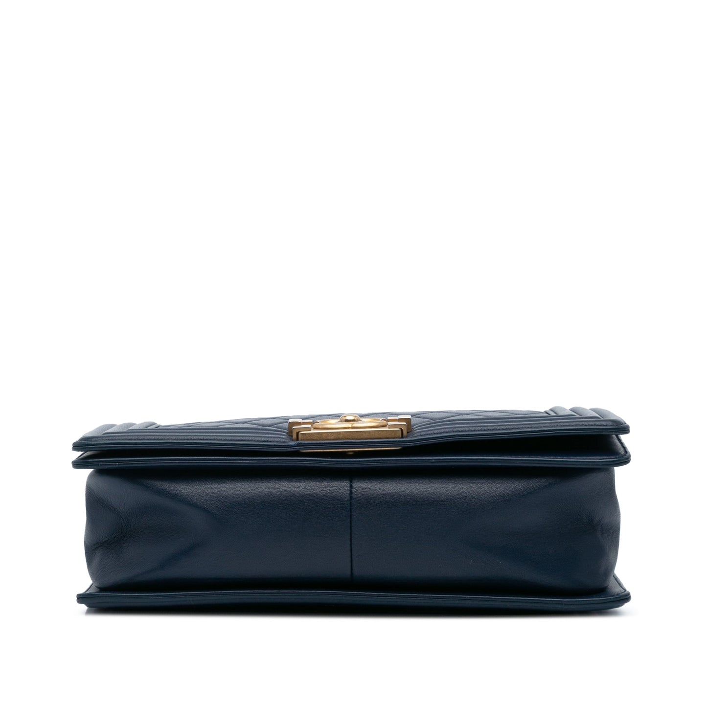 Chanel Medium Lambskin Boy Flap Blue