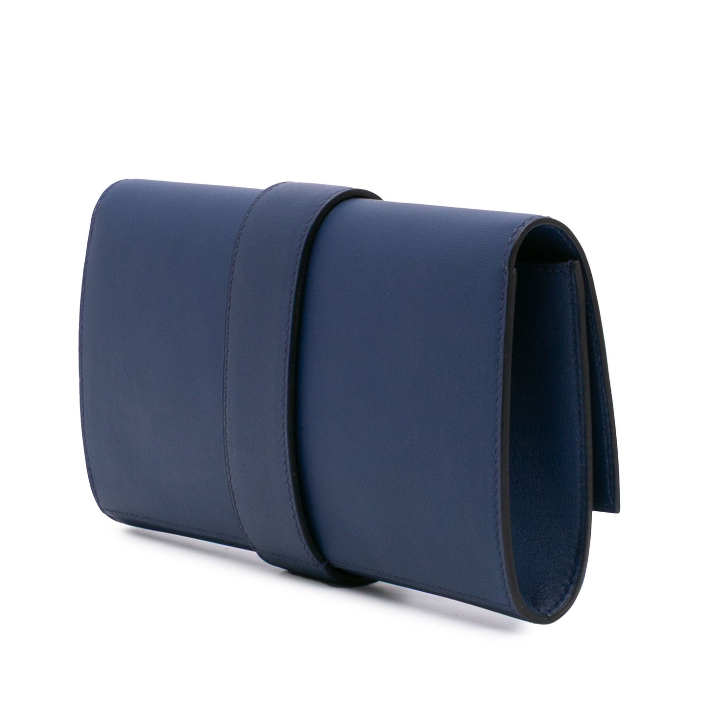 Hermès Chevre Mysore Medor Clutch 23 Blue