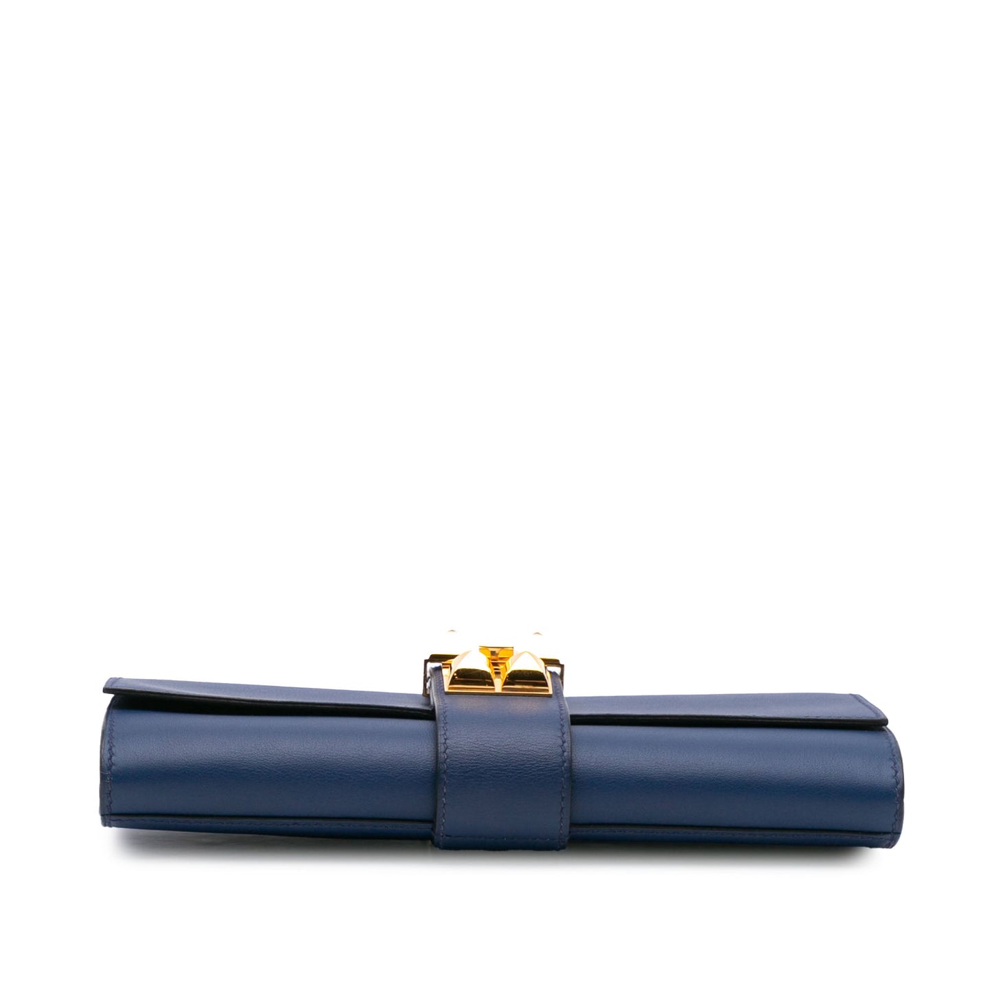 Hermès Chevre Mysore Medor Clutch 23 Blue