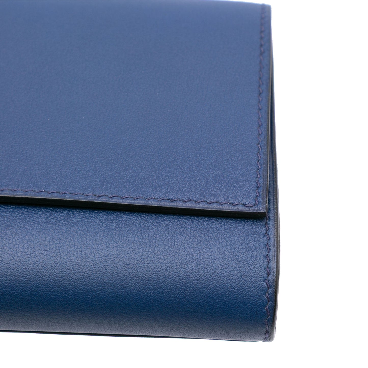 Hermès Chevre Mysore Medor Clutch 23 Blue