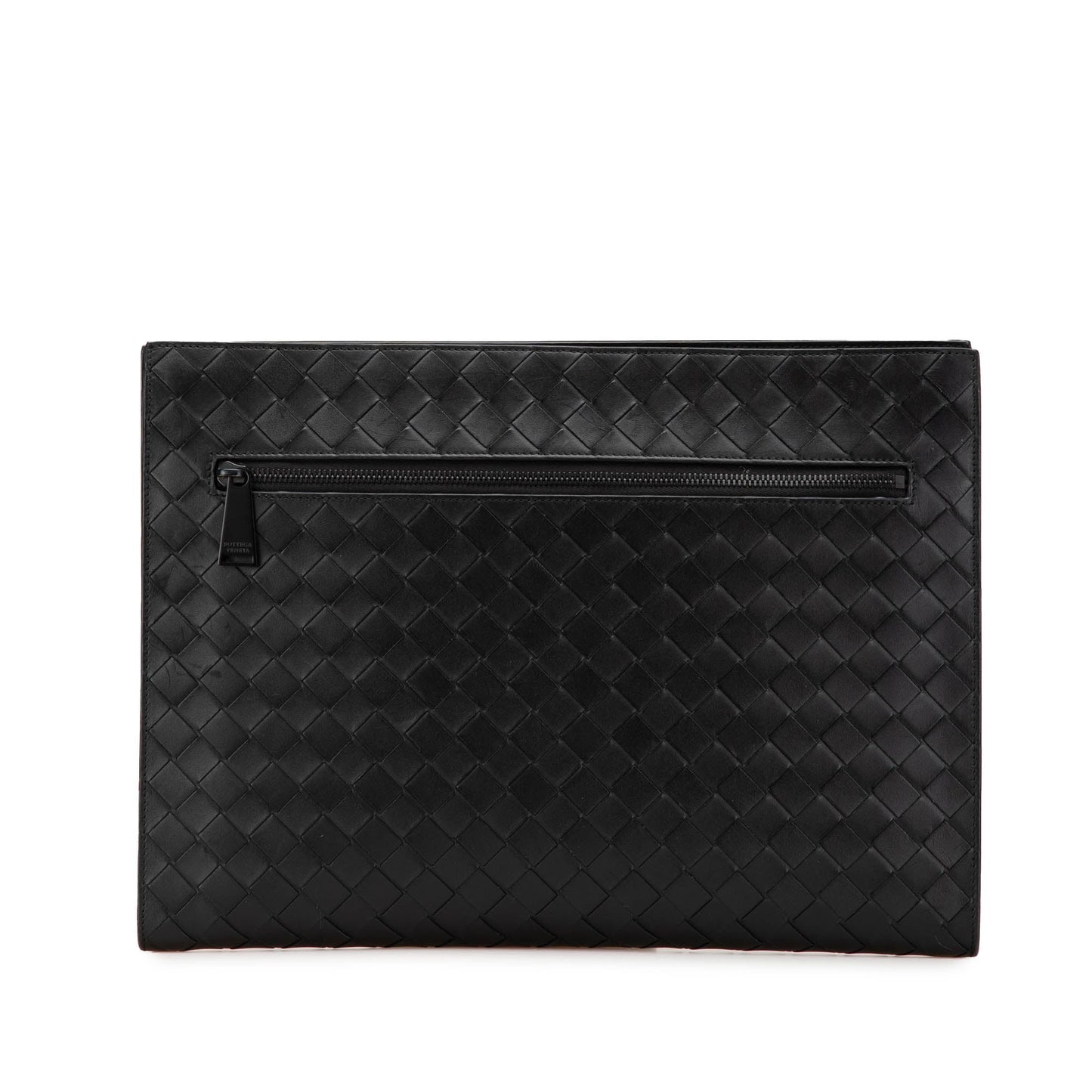 Bottega Veneta Medium Calfskin Intrecciato Document Case Black