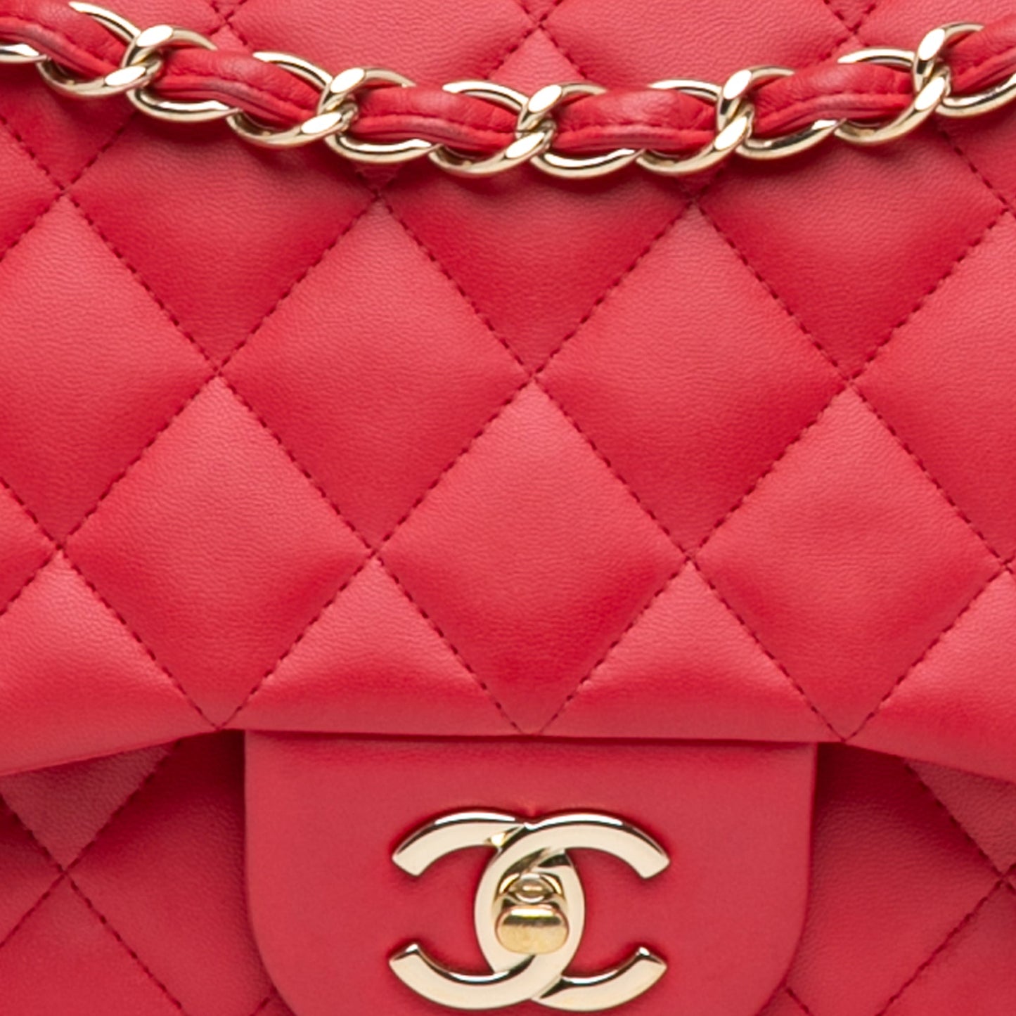 Chanel Jumbo Classic Lambskin Double Flap Red