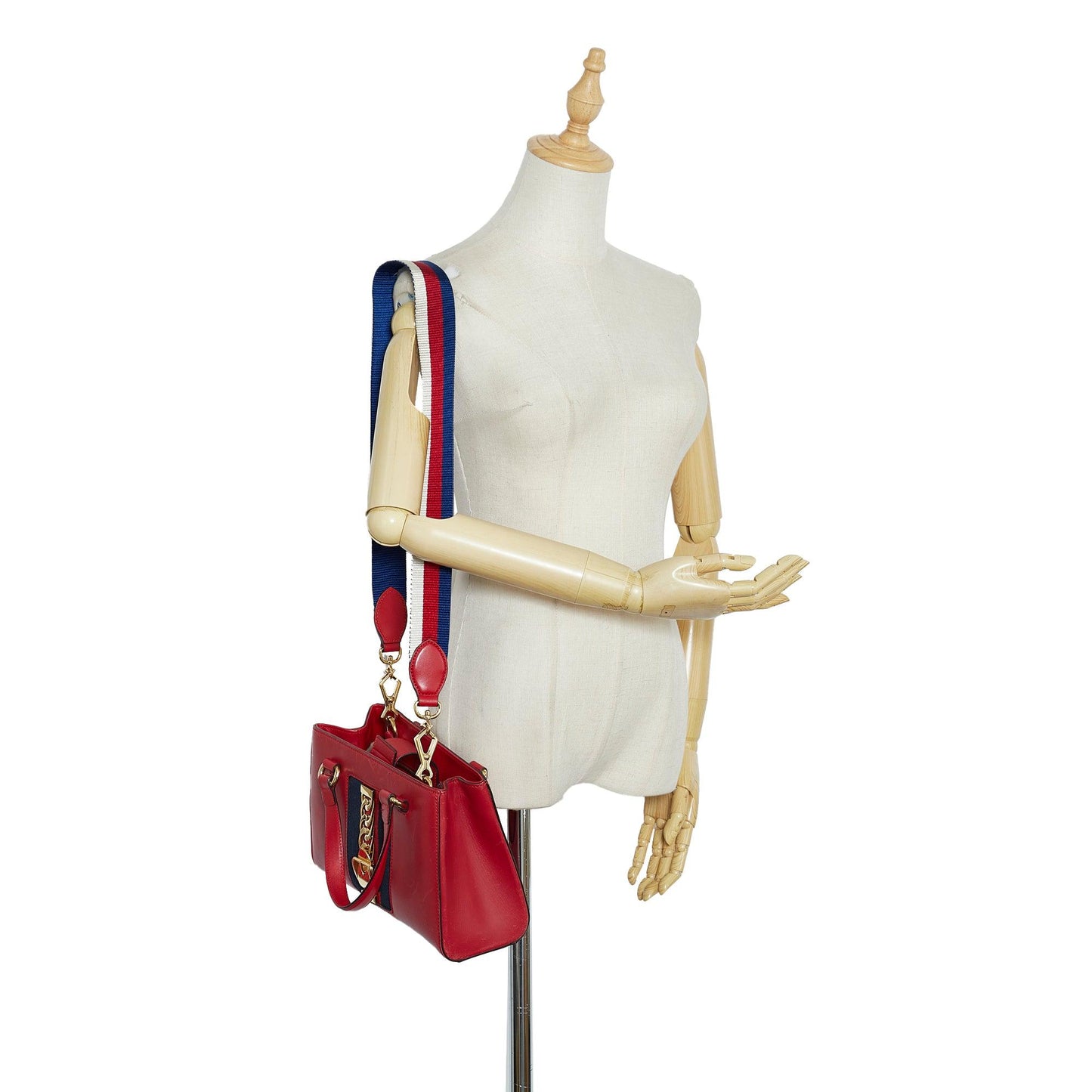 Gucci Sylvie Web Top Handle Satchel Red