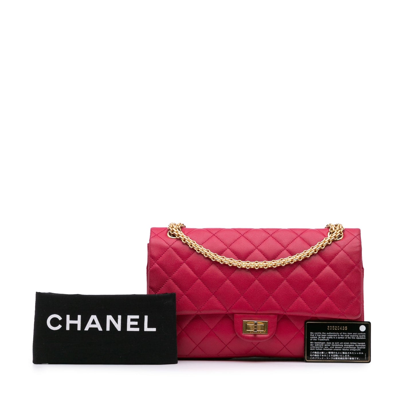 Chanel Reissue 2.55 Quilted Caviar Double Flap 226 Pink
