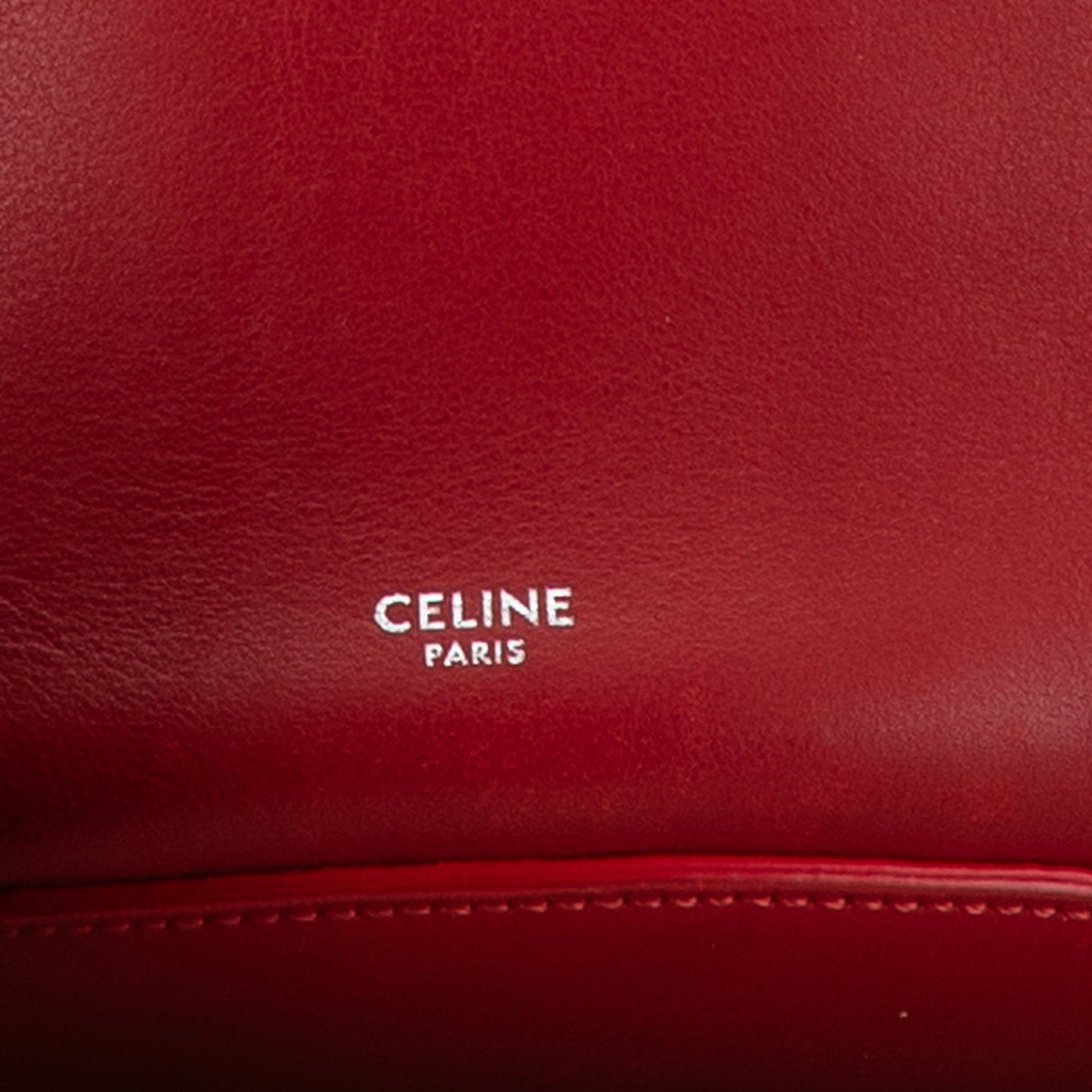 Celine Leather Big Bag Bucket Crossbody Red