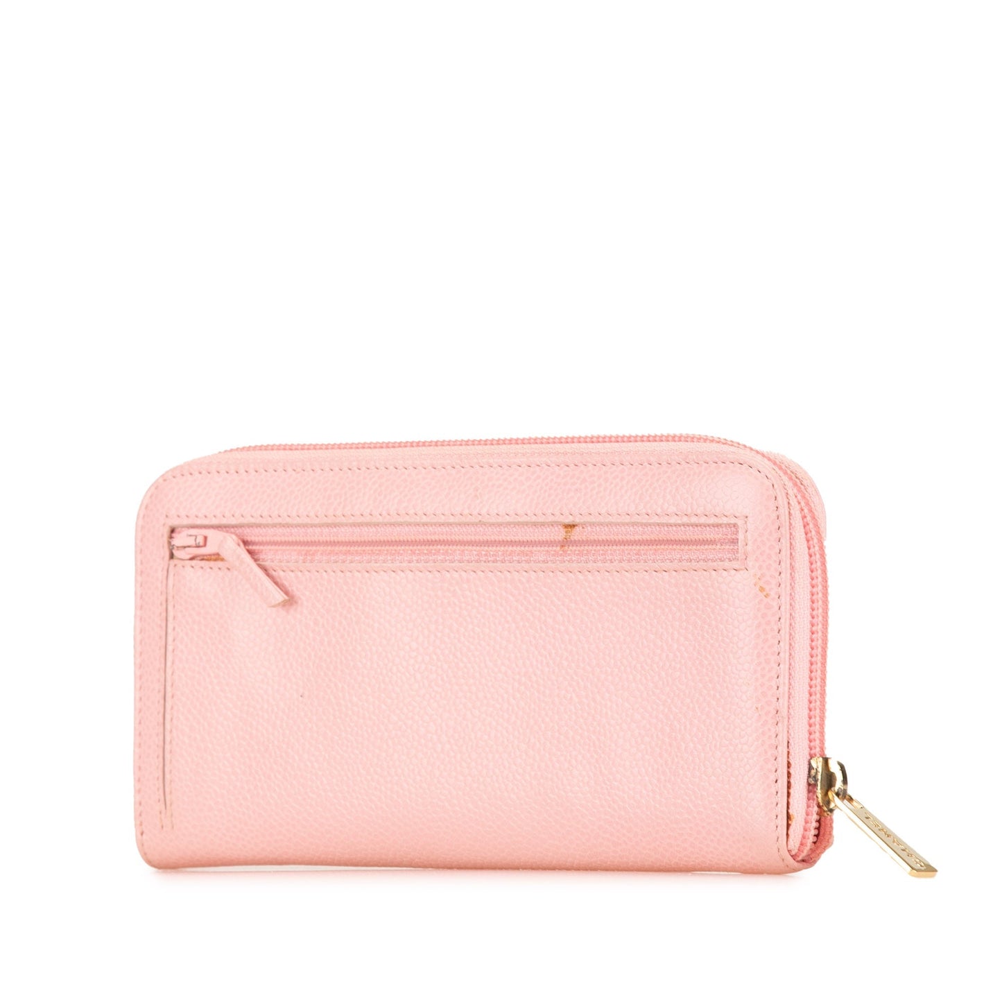 Chanel CC Caviar Continental Zip Wallet Pink