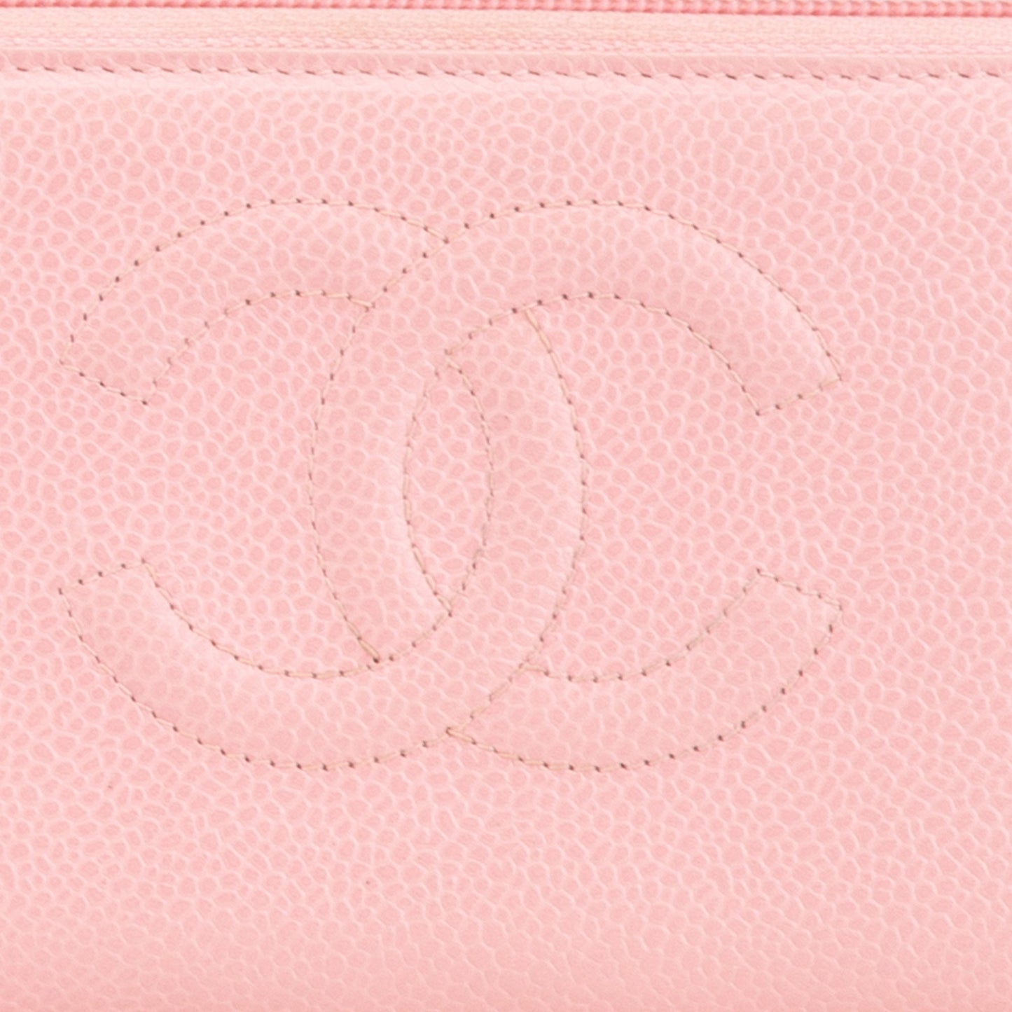 Chanel CC Caviar Continental Zip Wallet Pink