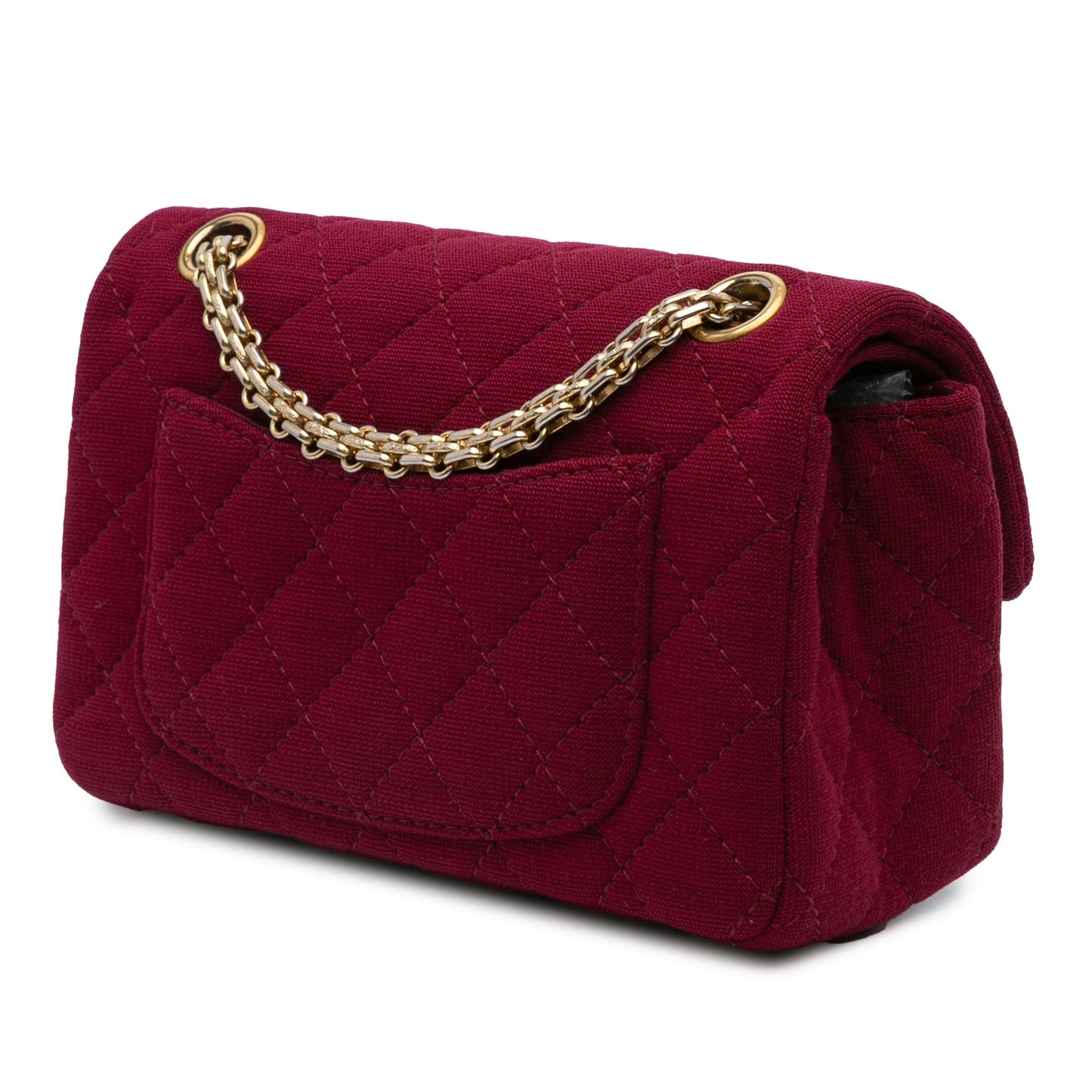 Chanel 2.55 Reissue Mini Quilted Jersey Double Flap Red