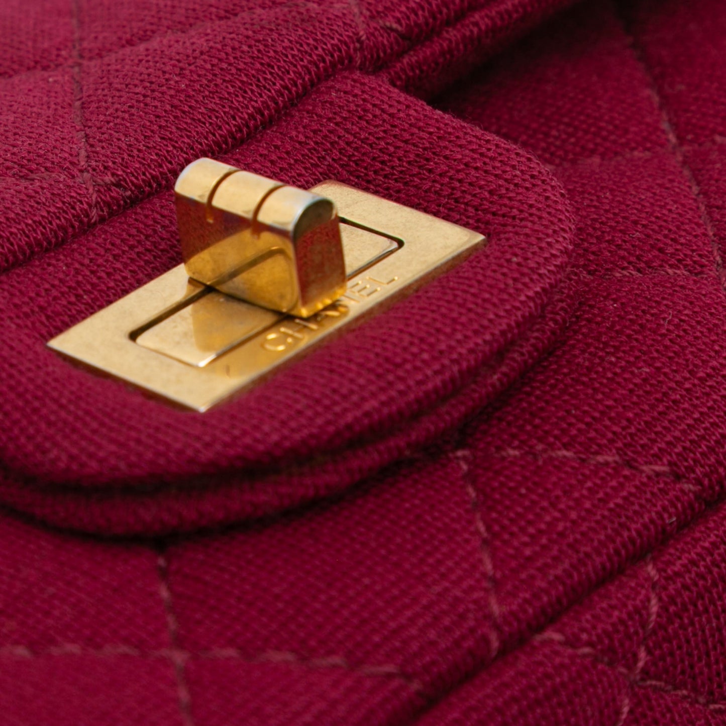 Chanel 2.55 Reissue Mini Quilted Jersey Double Flap Red