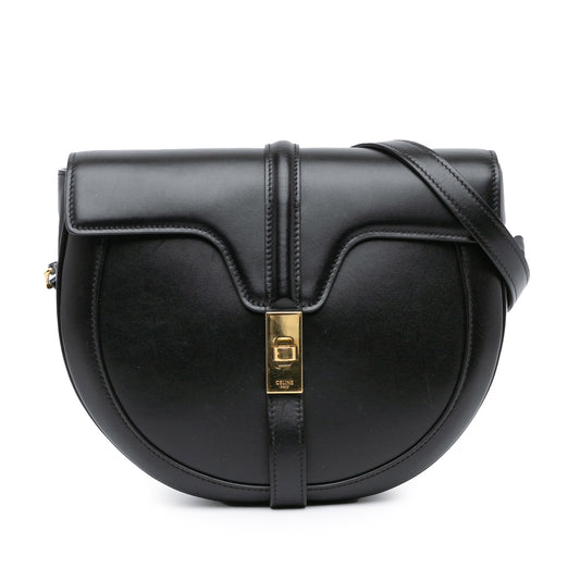 Celine Medium Leather Besace 16 Crossbody Black