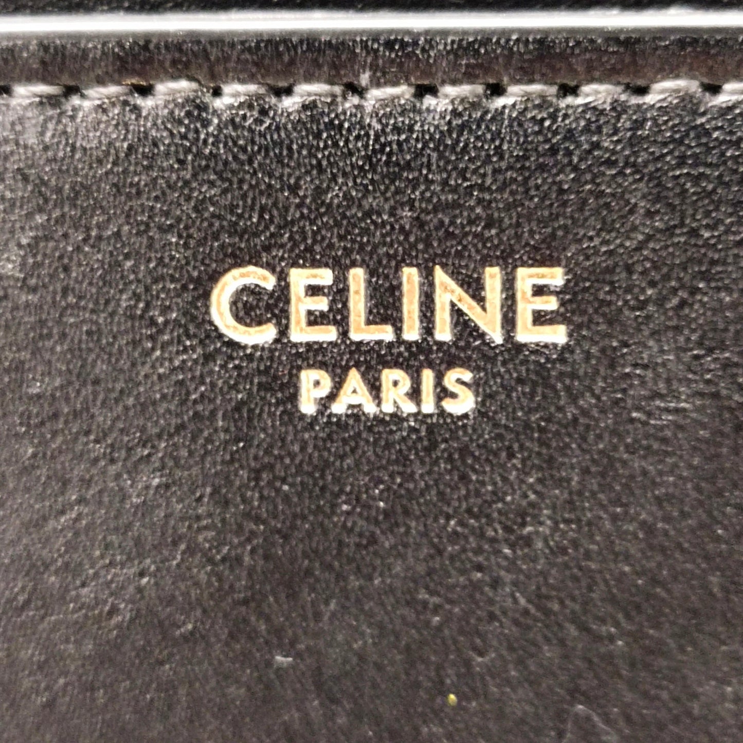 Celine Medium Leather Besace 16 Crossbody Black