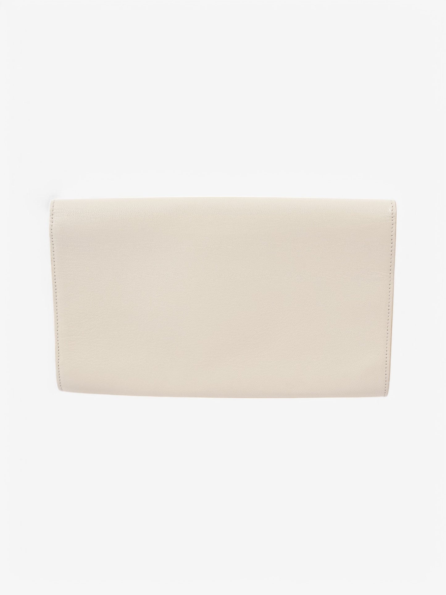 Saint Laurent Belle de Jour Clutch Cream Leather