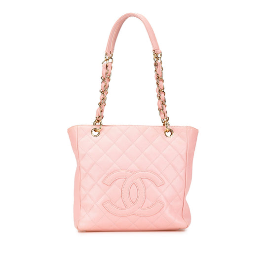 Chanel Caviar Petite Shopping Tote Pink