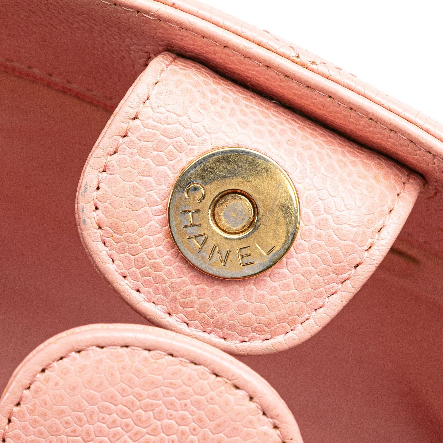 Chanel Caviar Petite Shopping Tote Pink