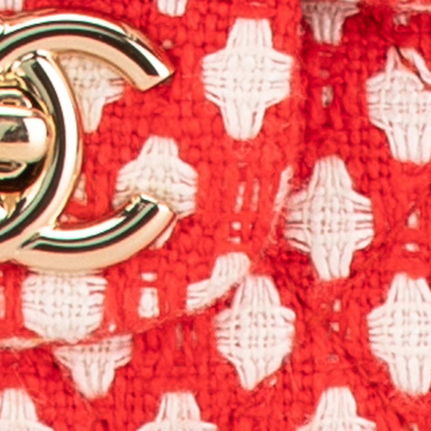Chanel Jumbo Tweed Double Flap Red