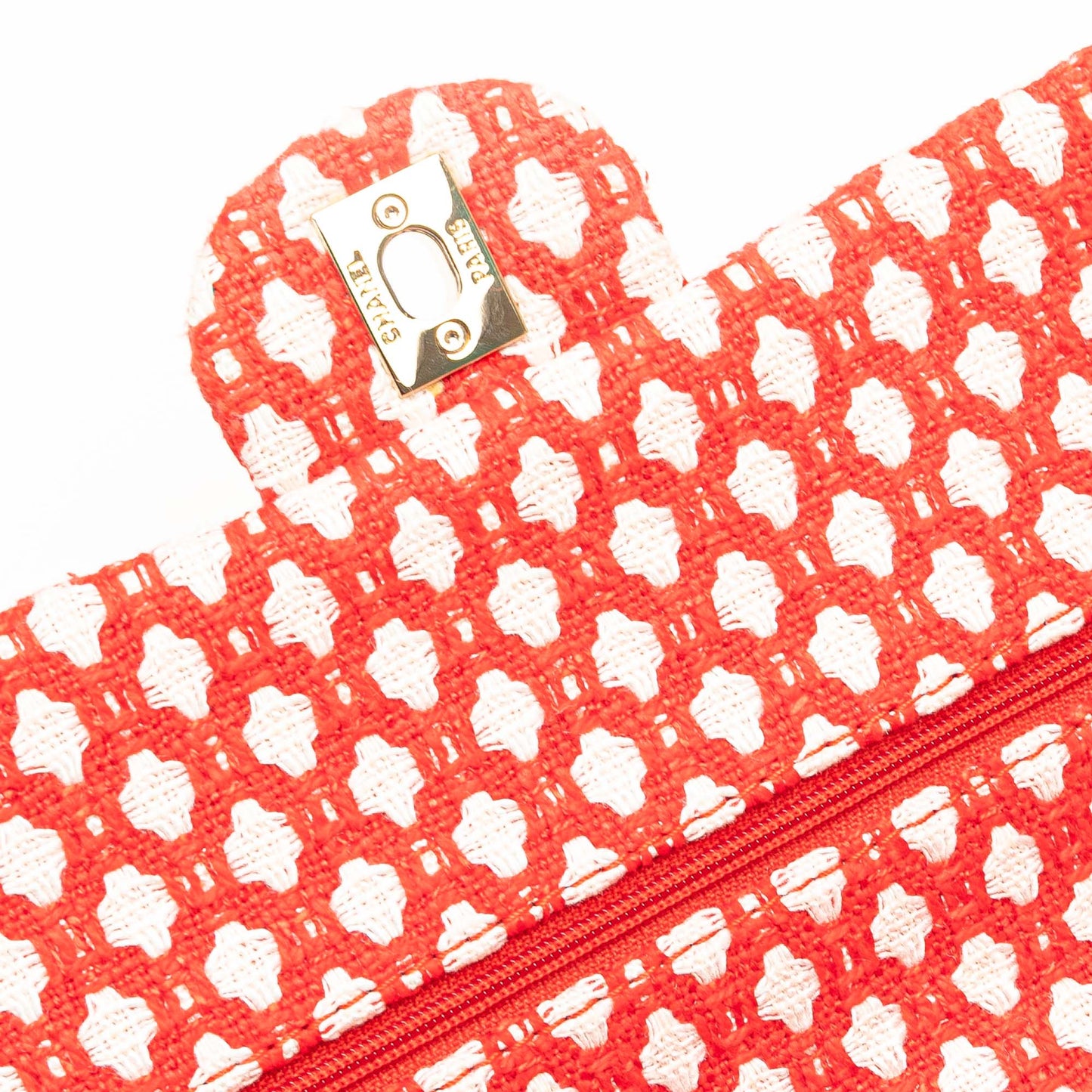 Chanel Jumbo Tweed Double Flap Red