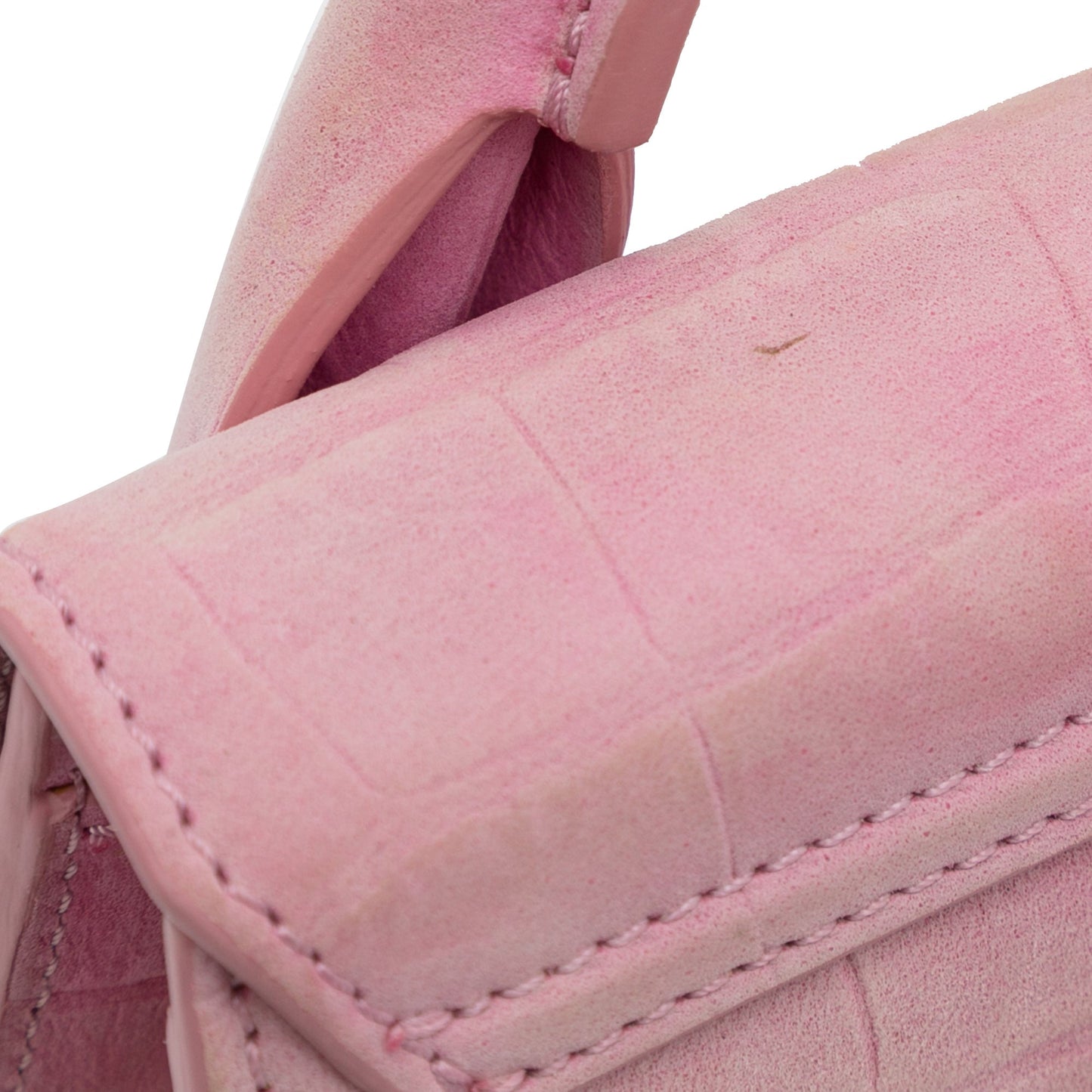 Jacquemus Suede Embossed Le Chiquito Long Pink