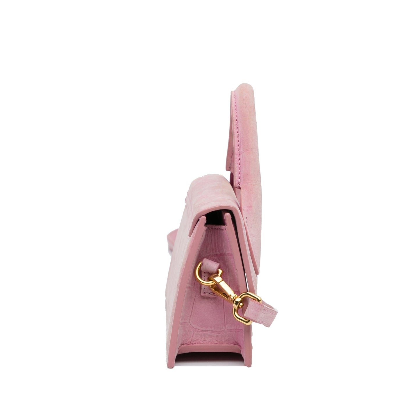 Jacquemus Suede Embossed Le Chiquito Long Pink