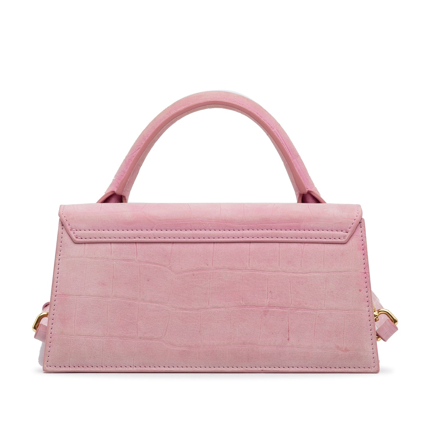 Jacquemus Suede Embossed Le Chiquito Long Pink