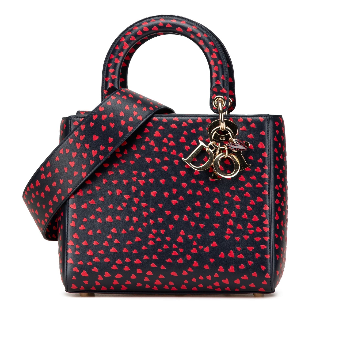 Dior Medium Calfskin I Love Paris Lady Dior Blue