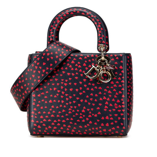Dior Medium Calfskin I Love Paris Lady Dior Blue