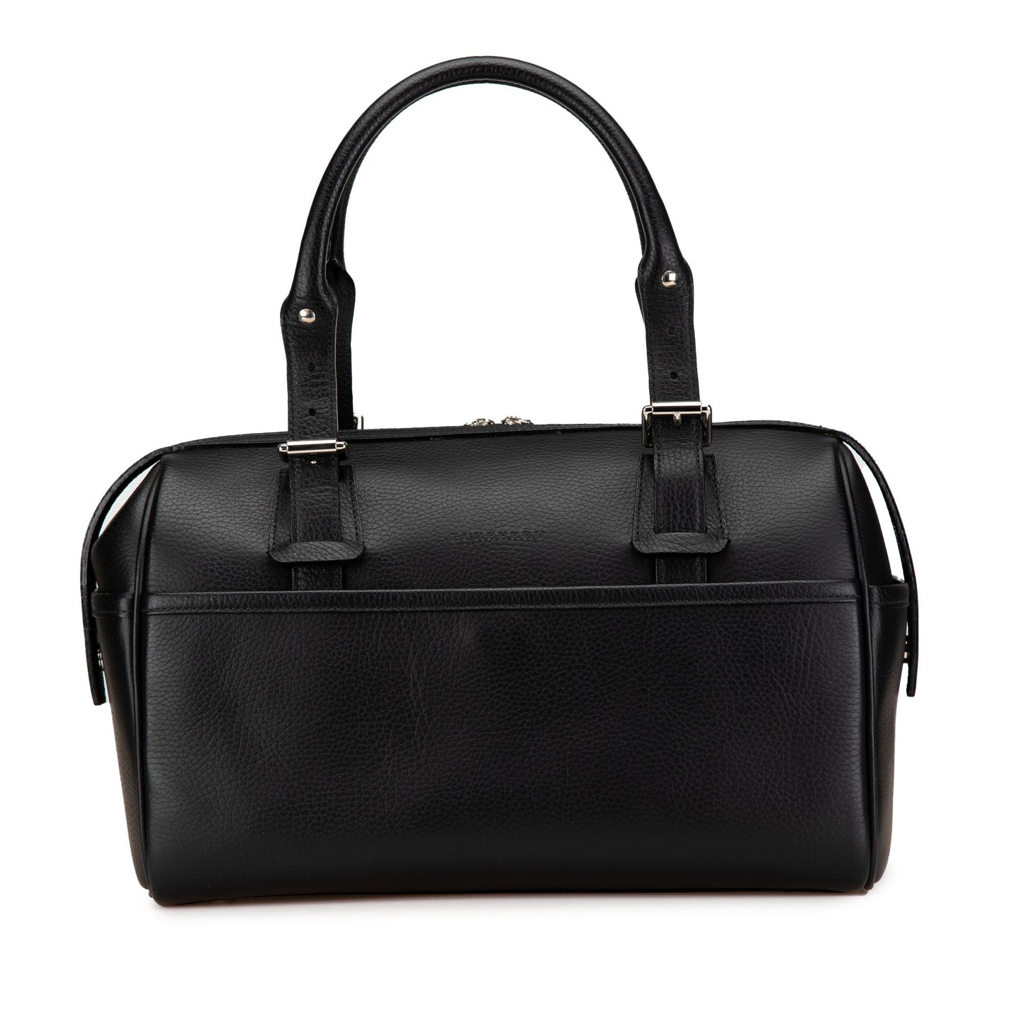 Burberry Leather Boston Bag Black