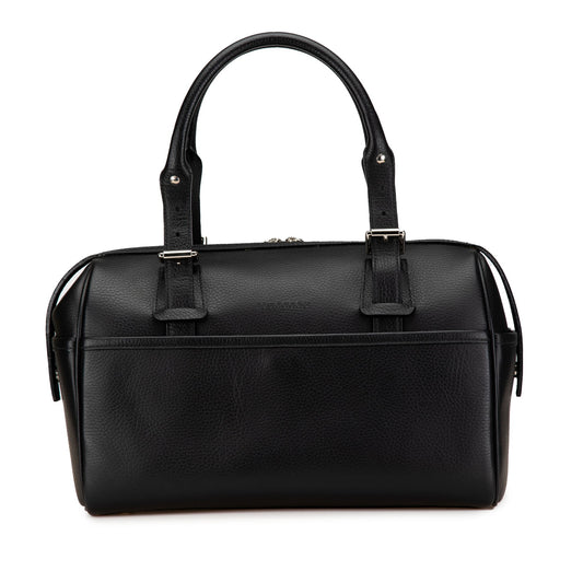 Burberry Leather Boston Bag Black