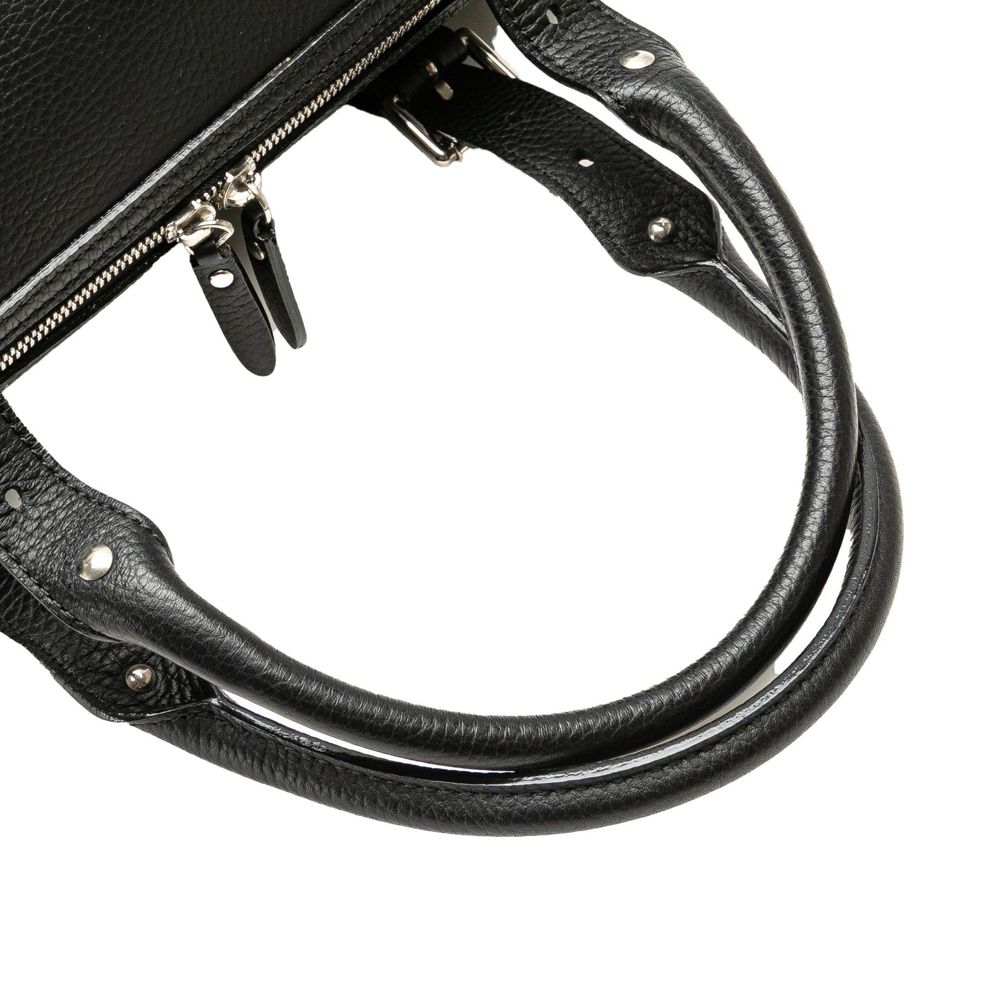 Burberry Leather Boston Bag Black