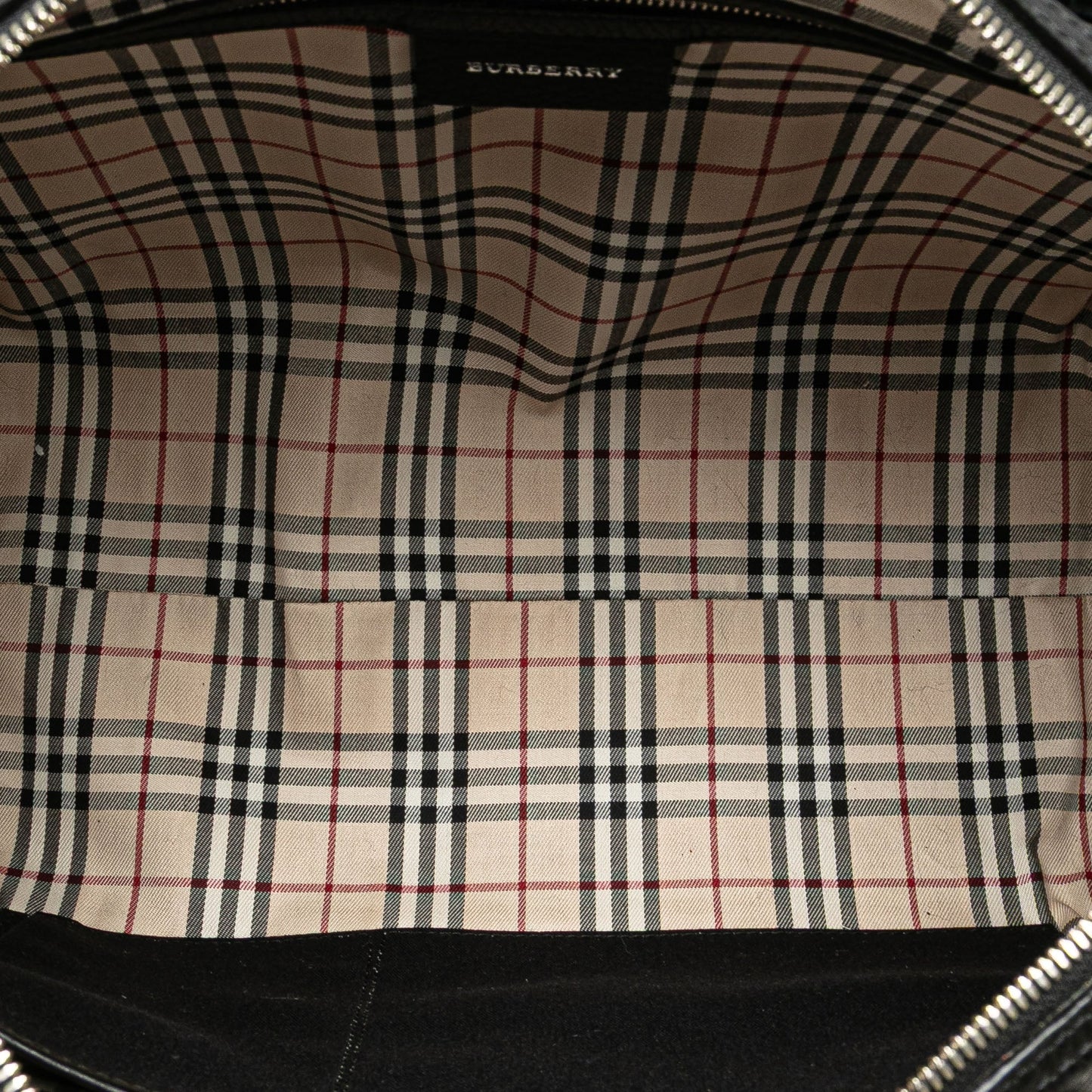 Burberry Leather Boston Bag Black