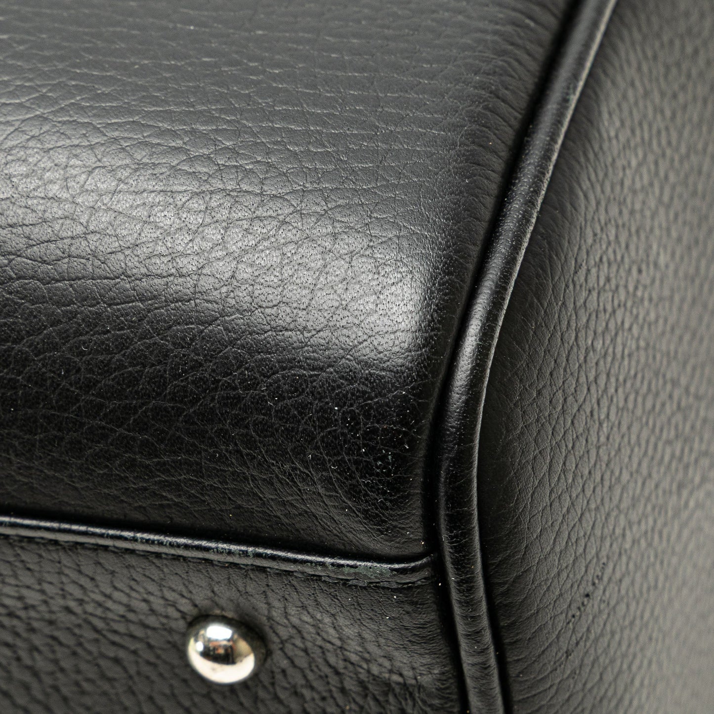 Burberry Leather Boston Bag Black