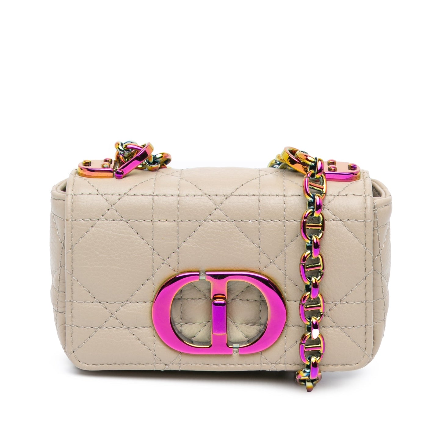 Dior Micro Supple Calfskin Cannage Caro Bag Brown