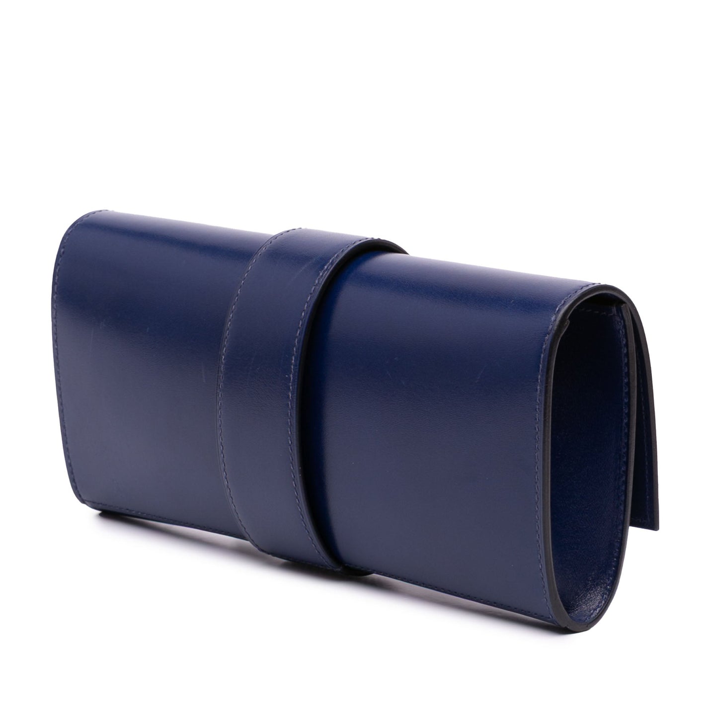 Hermès Tadelakt Medor Clutch 23 Blue
