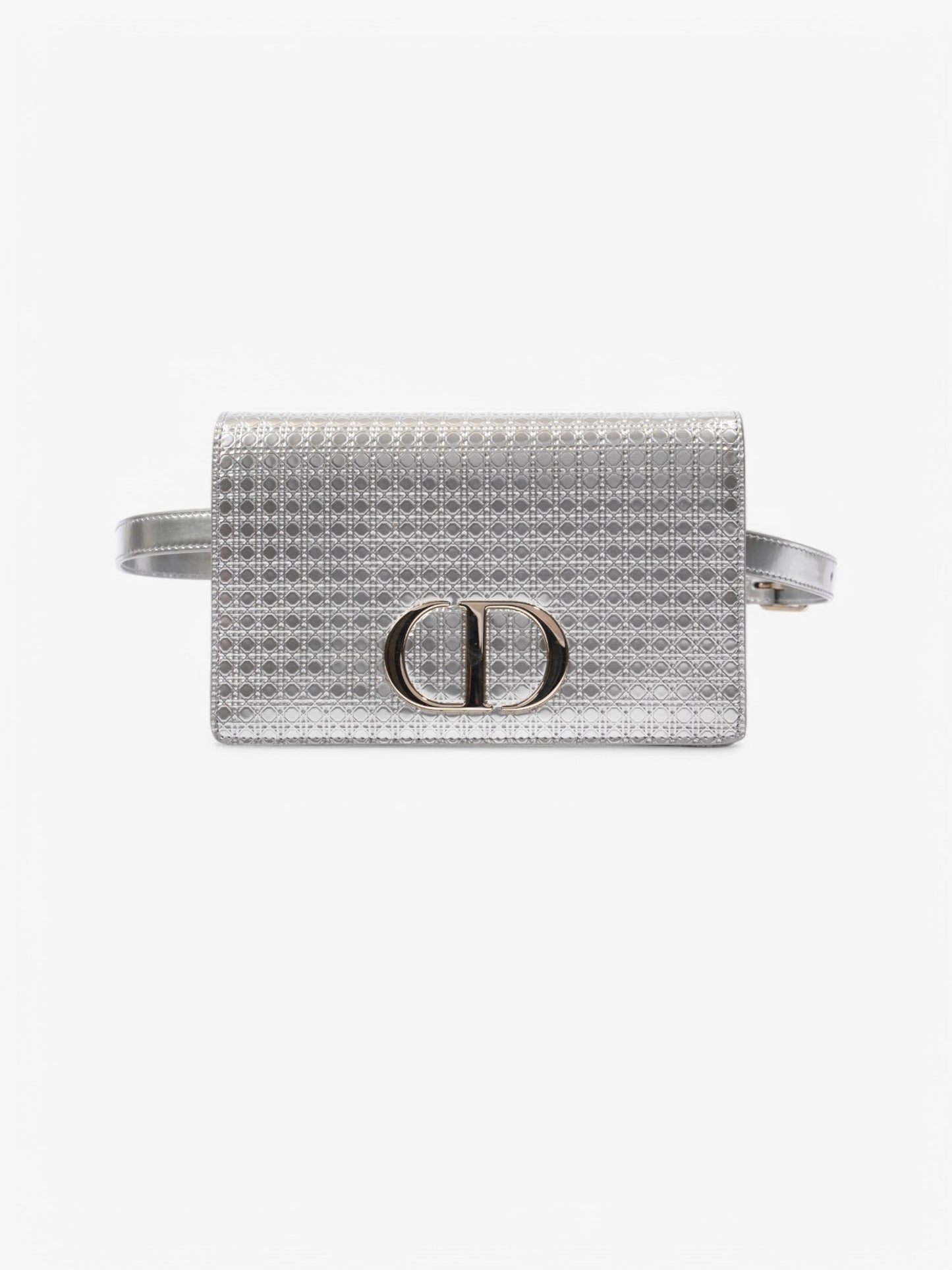 Christian Dior 30 Montaigne 2 In 1 Pouch Grey Calfskin Leather