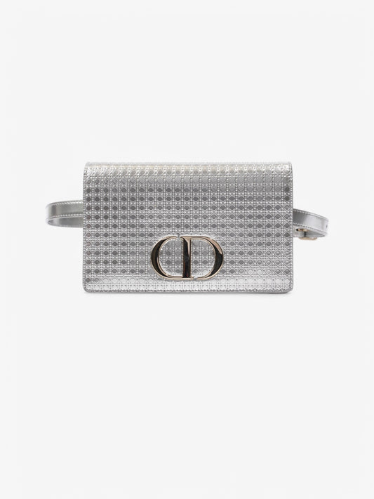 Christian Dior 30 Montaigne 2 In 1 Pouch Grey Calfskin Leather