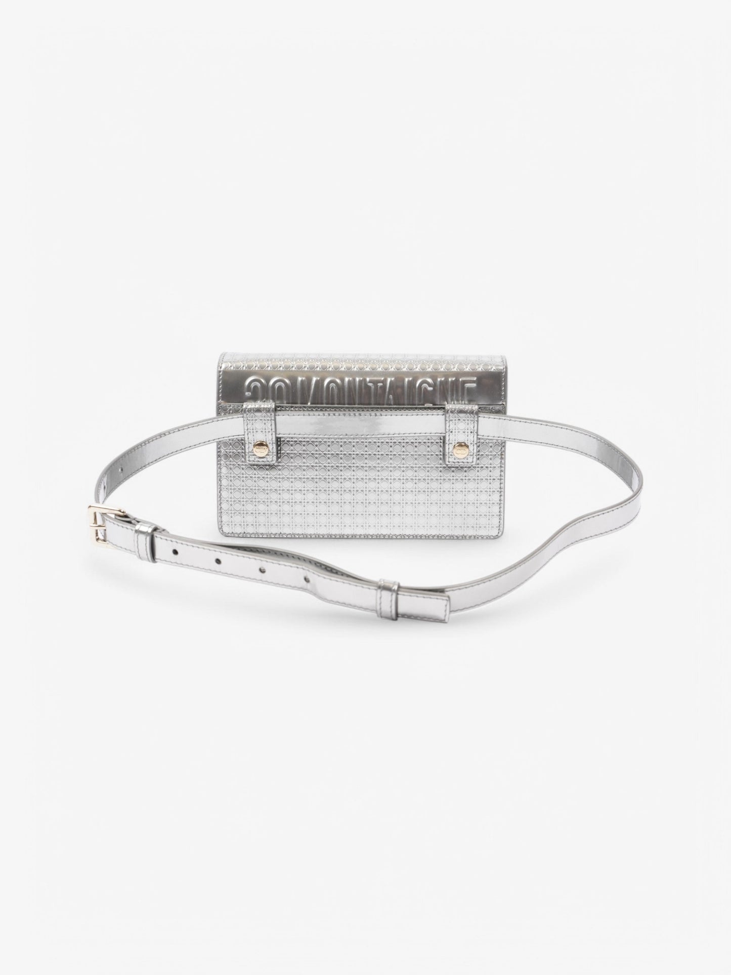 Christian Dior 30 Montaigne 2 In 1 Pouch Grey Calfskin Leather